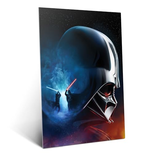 Displate Offiziell Star Wars MetallPoster Magnetische Befestigung Inklusive Lizenziert Bilder Hochwertiges Poster Lord Vader Poster 67.5 cm x 48 cm von Displate