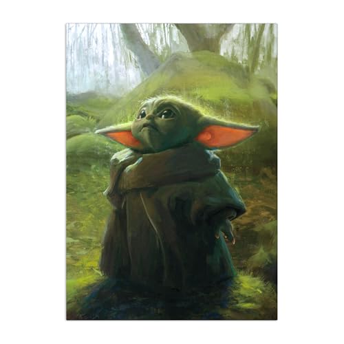 Displate Offiziell Star Wars MetallPoster Magnetische Befestigung Inklusive Lizenziert Bilder Hochwertiges Poster Mandalorian Season 2 - Baby Poster - 45 cm x 32 cm von Displate