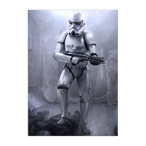 Displate Offiziell Star Wars MetallPoster Magnetische Befestigung Inklusive Lizenziert Bilder Hochwertiges Poster Moments Edge - Stormtrooper Poster 67.5 cm x 48 cm von Displate