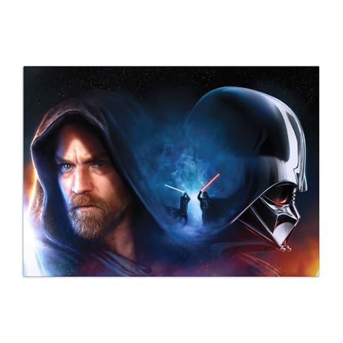Displate Offiziell Star Wars MetallPoster Magnetische Befestigung Inklusive Lizenziert Bilder Hochwertiges Poster Obi-Wan Kenobi no logo 67.5 cm x 48 cm von Displate