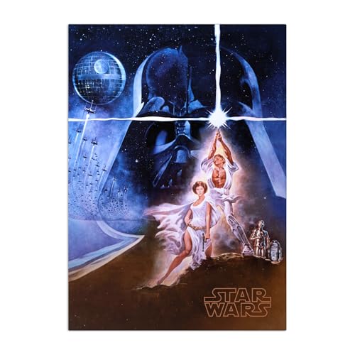 Displate Offiziell Star Wars MetallPoster Magnetische Befestigung Inklusive Lizenziert Bilder Hochwertiges Poster Star Wars Posters - A New Hope Poster 67.5 cm x 48 cm von Displate