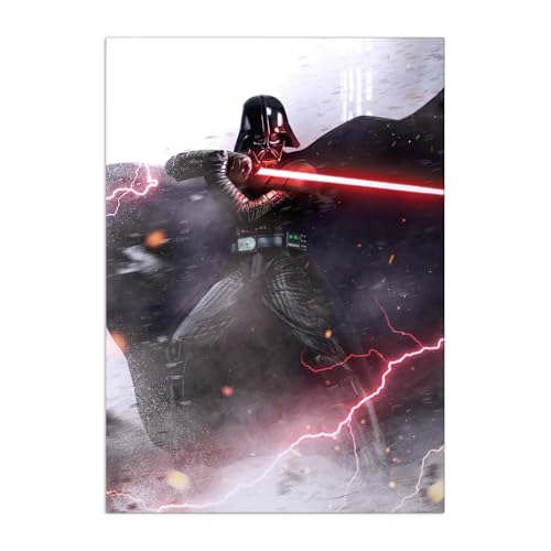 Displate Offiziell Star Wars MetallPoster Magnetische Befestigung Inklusive Lizenziert Bilder Hochwertiges PosterAction Poses - Darth Vader Poster Gr��e - 45 cm x 32 cm von Displate