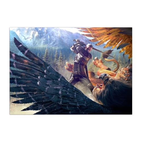 Displate Offiziell Witcher MetallPoster Magnetische Befestigung Inklusive Lizenziert Bilder Hochwertiges Poster Wild Hunt Geralt battling Griffin Poster 45 cm x 32 cm Displate Offiziell Witcher MetallPoster Magnetische Befestigung Inklusive Lizenziert Bilder Hochwertiges Poster Wild Hunt Geralt battling Griffin Poster 45 cm x 32 cm von Displate