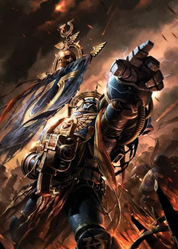 Displate - Poster aus Metal - WALL ART - Warhammer - Warhammer 40,000 Art Space Marine Captain - Größe M - 32x45cm Matt von Displate