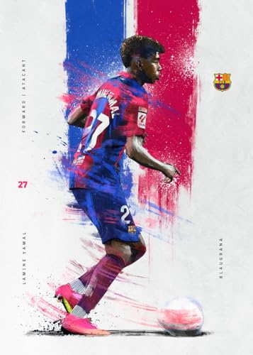 Displate - Poster aus Metal - Wall Art - FCBarcelona - FCB 2024 Home - Lamine Yamal - Size L - 67,5x48cm Matt von Displate