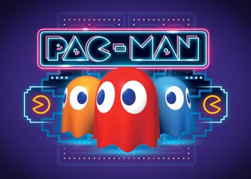 Displate - Poster aus Metal - Wall Art - Pac-Man - Neon Arcade - Ghosts Neon - Größe M - 32x45cm Matt von Displate