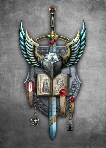 Displate - Poster aus Metal - Wall Art - Warhammer - Warhammer 40,000 Emblems - Grey Knights - Größe M - 32x45cm Matt von Displate