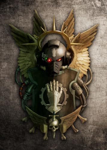 Displate - Poster aus Metal - Wall Art - Warhammer - Warhammer 40,000 Emblems - Iron Hands - Größe M - 32x45cm Matt von Displate