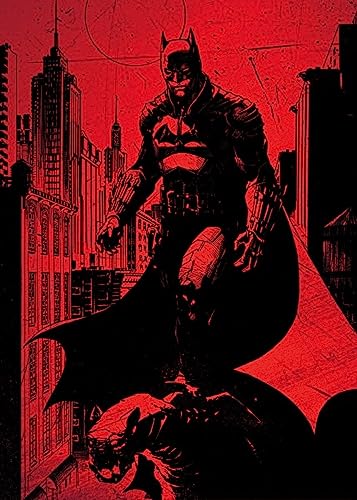 Displate - Poster aus Metall - Einfache Montage ohne Bohren - DC Comics - Batman Movie 2022 - The Batman - Größe M - 32x45cm Matt von Displate