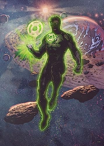 Displate - Poster aus Metall - Einfache Montage ohne Bohren - DC Comics - Classic Heroes Posters - Green Lantern - Größe M - 32x45cm Matt von Displate