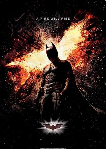 Displate - Poster aus Metall - Einfache Montage ohne Bohren - DC Comics - The Dark Knight Rises - A Fire Will Rise - Größe M - 32x45cm Matt von Displate