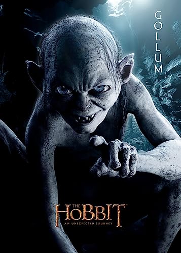 Displate - Poster aus Metall - Einfache Montage ohne Bohren - Middle-Earth - The Hobbit: An Unexpected Journey - H1 Gollum Portrait - Größe M - 32x45cm Matt von Displate