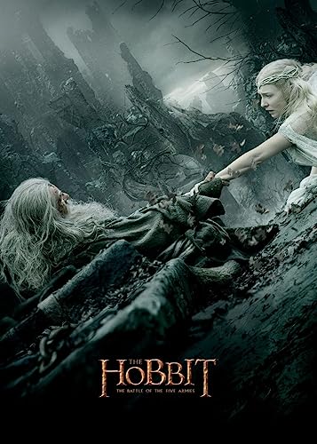 Displate - Poster aus Metall - Einfache Montage ohne Bohren - Middle-Earth - The Hobbit: The Battle of the Five Armies - Gandalf and Galadriel - Größe M - 32x45cm Matt von Displate