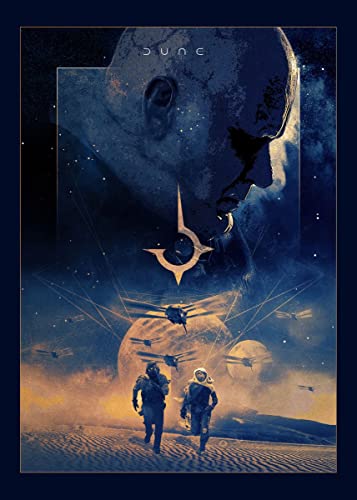 Displate - Poster aus Metall - Magnet-Montage - Dune - Dune Heroes - Desert Pursuit - Größe M - 32x45cm Matt von Displate