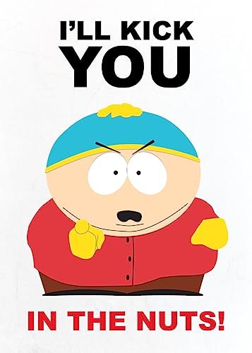 Displate - Poster aus Metall - Magnet-Montage - South Park - Cartman - I`ll Kick You - Größe L - 67,5x48cm Matt von Displate