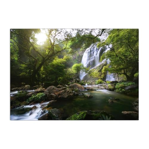 Displate - Poster aus Metall - Magnet-Montage - World Class Photos - Landscapes - Mountain stream 67.5 cm x 48 cm von Displate