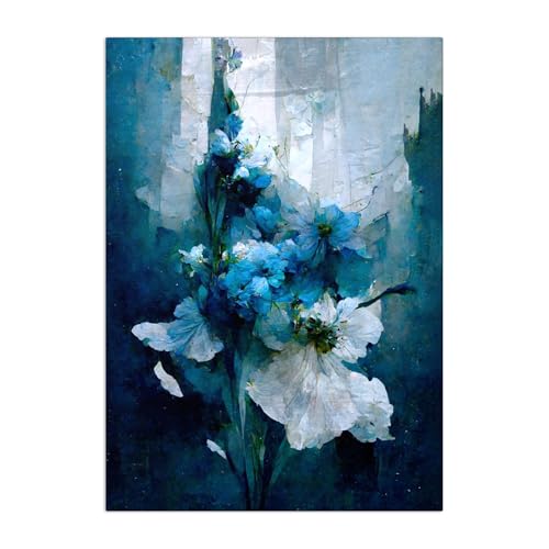 Displate - Poster aus Metall - Magnet-Montage - World Class Photos - Treechild Deco - Blue Flower Bouquet 45 cm x 32 cm von Displate