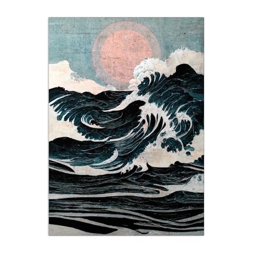 Displate - Poster aus Metall - Magnet-Montage - World Class Photos - Treechild Deco - Wild Waves 45 cm x 32 cm von Displate