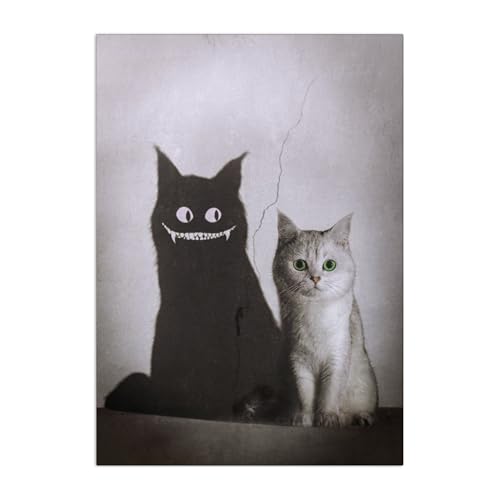 Displate - Poster aus Metall - Magnet-Montage - World Class Photos - Wild Animal Photos - The Shadow Smiles to You 45 cm x 32 cm von Displate