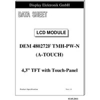 Display Elektronik LCD-Display Weiß 480 x 272 Pixel (B x H x T) 105.50 x 67.20 x 3.95mm DEM480272FT von Display Elektronik