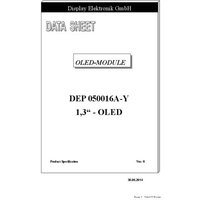 Display Elektronik OLED-Display Gelb 50 x 16 Pixel DEP050016A-Y von Display Elektronik