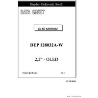 Display Elektronik OLED-Display Weiß 128 x 32 Pixel DEP128032A-W von Display Elektronik