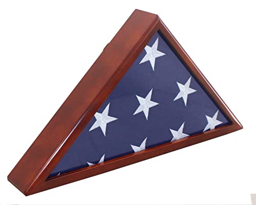 Solid Wood Memorial Flag Case Frame Display Case for 5x9.5' Flag Folded. for Funeral or Burial Flag, FC60-MAH Solid Wood Memorial Flag Case Frame Display Case for 5x9.5' Flag Folded. for Funeral or Burial Flag, FC60-MAH von DisplayGifts