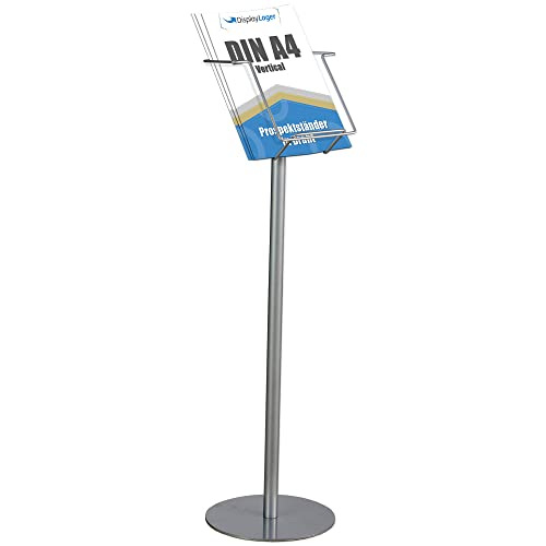 DisplayLager - Prospektständer DIN A4 aus Draht mit kräftigem Fuß und Robustes Design von DisplayLager