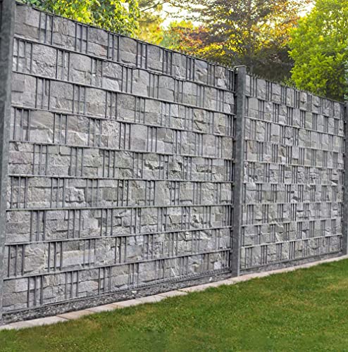 Displayhersteller MyMaxxi Zaunsichtschutz - Steinwand hellgrau - Sichtschutzstreifen für Doppelstabmattenzaun - Windschutz Sonnenschutz Blickdicht - Sichtschutz Garten Teil1-9 Streifen - 250x180cm Displayhersteller MyMaxxi Zaunsichtschutz - Steinwand hellgrau - Sichtschutzstreifen für Doppelstabmattenzaun - Windschutz Sonnenschutz Blickdicht - Sichtschutz Garten Teil1-9 Streifen - 250x180cm von Displayhersteller