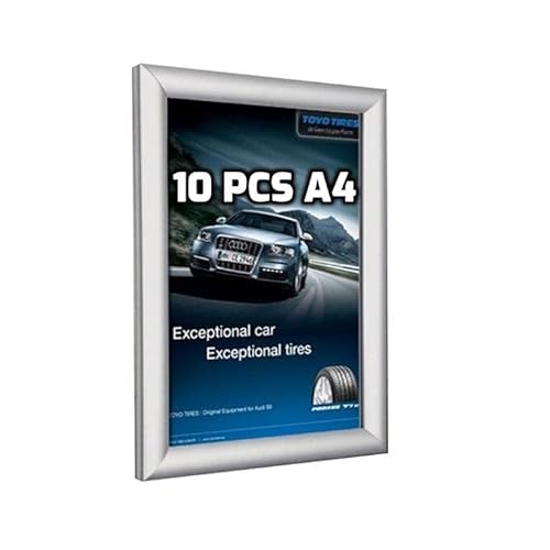 Displaysign Vorteilspack 10 x A4 Klapprahmen Plakatrahmen Posterrahmen Wechselrahmen Bilderrahmen Snap Frame Ladeneinrichtung Aluminium Rahmen Click von Displaysign