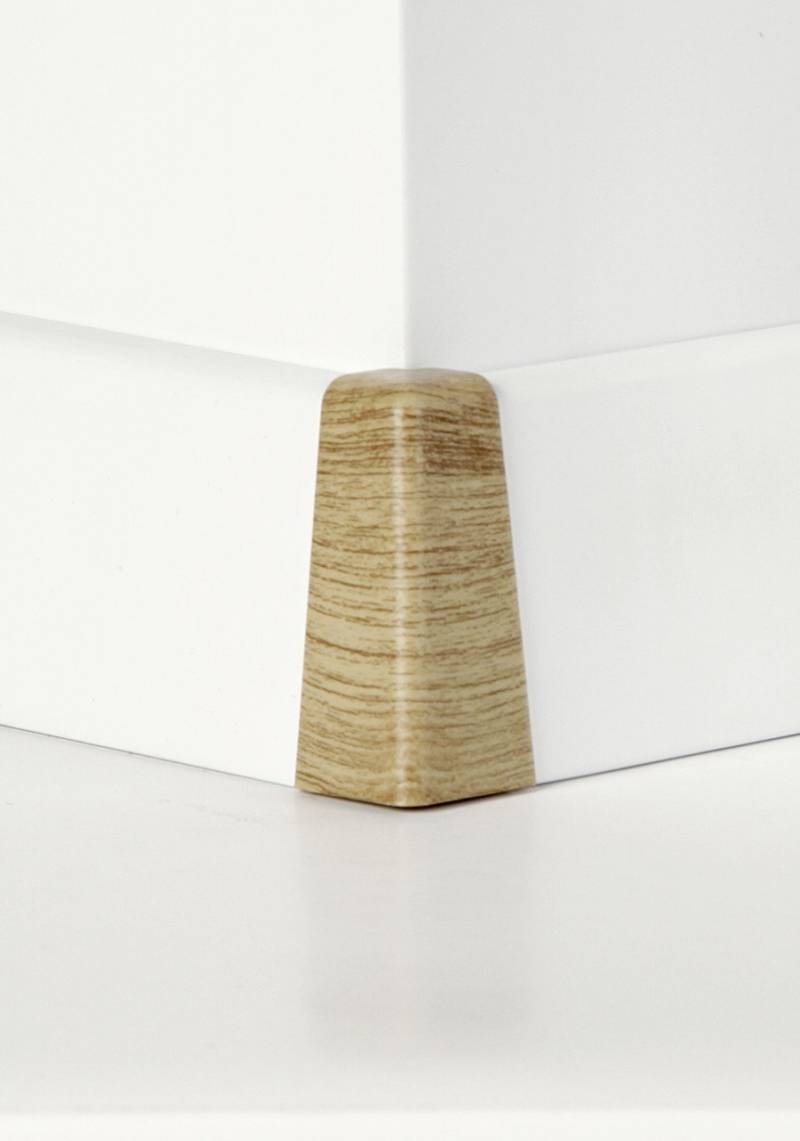 Classen Außenecke für Clip-Leiste foliert 19 x 58 mm eiche hell Holzpore von Dispoline