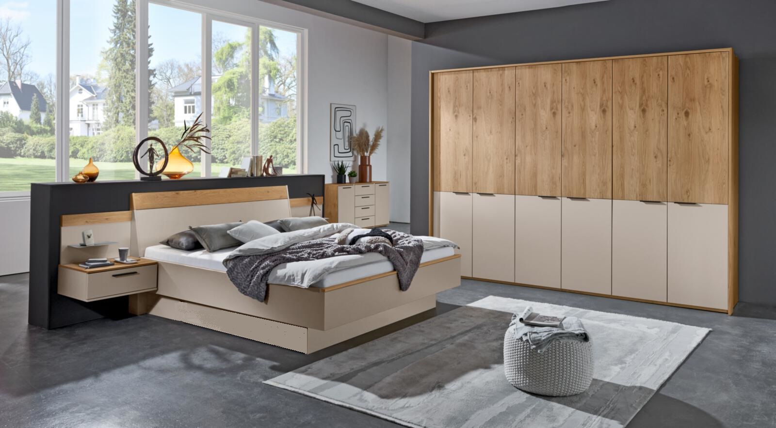 Disselkamp Luxus-Schlafzimmer CUNEO in Balkeneiche/Lack Taupe Disselkamp Luxus-Schlafzimmer CUNEO in Balkeneiche/Lack Taupe von Disselkamp
