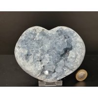 12 Großes Celestit Kristall Herz von DistinctionCrystals