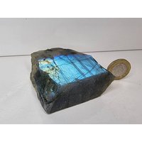 28Lh Labradorit Kristall Halbpolierte Scheibe von DistinctionCrystals