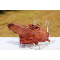 3 Hämatit Gefärbte Quarzkristallgruppe Aus Marokko 3 Hämatit Gefärbte Quarzkristallgruppe Aus Marokko von DistinctionCrystals