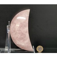 7 Großer Rosenquarz Kristall Mond von DistinctionCrystals