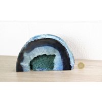 Ag40 Große Achat Kristall Geode Blau von DistinctionCrystals