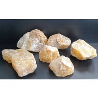 Großer Roh Goldener Heiler Quarz Kristall X1 | Gelber Hämatoid Quarz von DistinctionCrystals