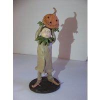 Halloween Herbst Dekor Kürbis Jack O Lantern, Volkskunst Statue Patch von DistinctiveByDesign
