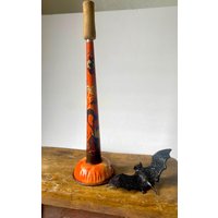 Vintage Halloween Zinn Litho Krachmacher Horn T Cohn Usa Holz Mundstück Lesen von DistinctiveByDesign