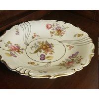Pmr Jaeger Bavarian Porzellan Teller Mit Golddekor von DistinctiveVintageCo
