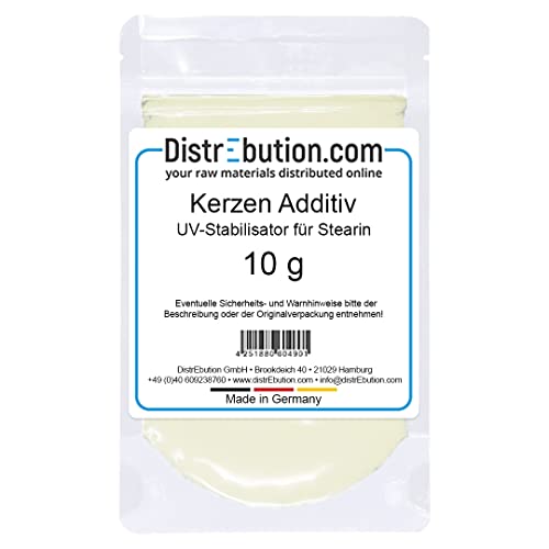DistrEbution.com your raw materials distributed online 10 g Farbstabilisator, UV-Stabilisator für Kerzen aus Stearin DistrEbution.com your raw materials distributed online 10 g Farbstabilisator, UV-Stabilisator für Kerzen aus Stearin von DistrEbution