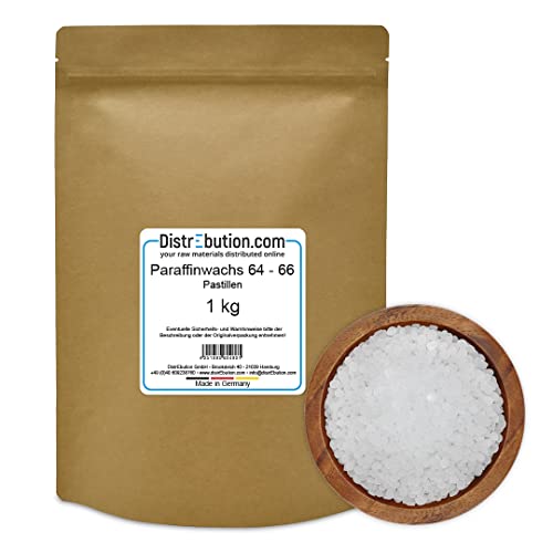 1 kg Paraffin Wachs 64-66 °C in Pastillen - Hochschmelzendes Wachs - Paraffinwachs für Kerzenwachs & technische Anwendungen - Qualitätswachs 1 kg Paraffin Wachs 64-66 °C in Pastillen - Hochschmelzendes Wachs - Paraffinwachs für Kerzenwachs & technische Anwendungen - Qualitätswachs von DistrEbution.com