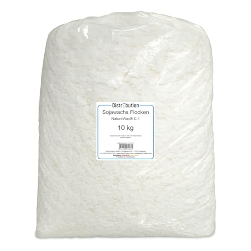 Sojawachs Flocken 10 kg NatureWax® C-1 Wachs zum Kerzen gießen Kerzenwachs von DistrEbution