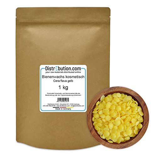 Bienenwachs kosmetisch 1 kg Cera flava gelb Pastillen Bienenwachstücher Cremes Salben von DistrEbution.com