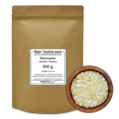 DistrEbution Peelingwachs - Reines Reiskleiewachs - Vegane Alternative für Bienenwachs - Kosmetik - Körper - Erwachsene von DistrEbution