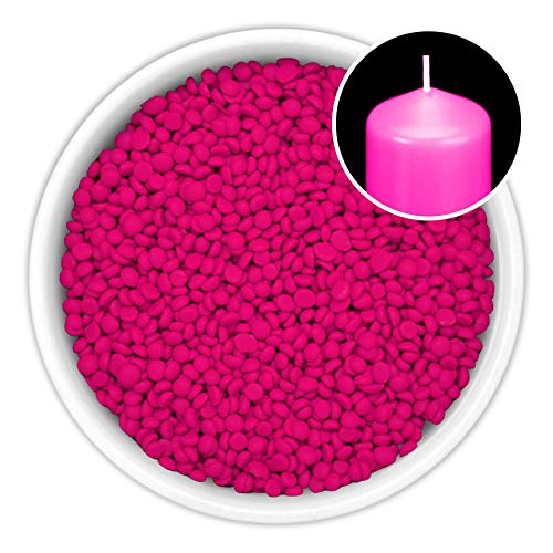 DistrEbution Neonmagenta Kerzenfarbe Wachsfarbe 10g zum Tauchen Neon Serie Magenta Made in Germany von DistrEbution