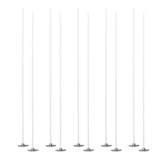 DistrEbution 50 Kerzendochte 19 cm, Flachdochte STG 50 aus Baumwolle, für Paraffine, gewachst, mit Fuß von DistrEbution