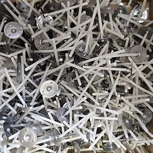 DistrEbution 50 Teelichtdochte TLP 10 mit Fuß, Kerzendochte aus Baumwolle je 3,5 cm, für Teelichter von DistrEbution