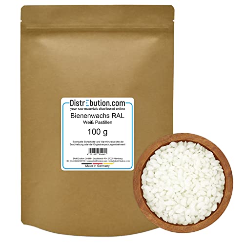 DistrEbution.com Bienenwachs RAL weiß 100 g Pastillen Kerzenwachs Gebleicht Kerzen gießen DistrEbution.com Bienenwachs RAL weiß 100 g Pastillen Kerzenwachs Gebleicht Kerzen gießen von DistrEbution.com
